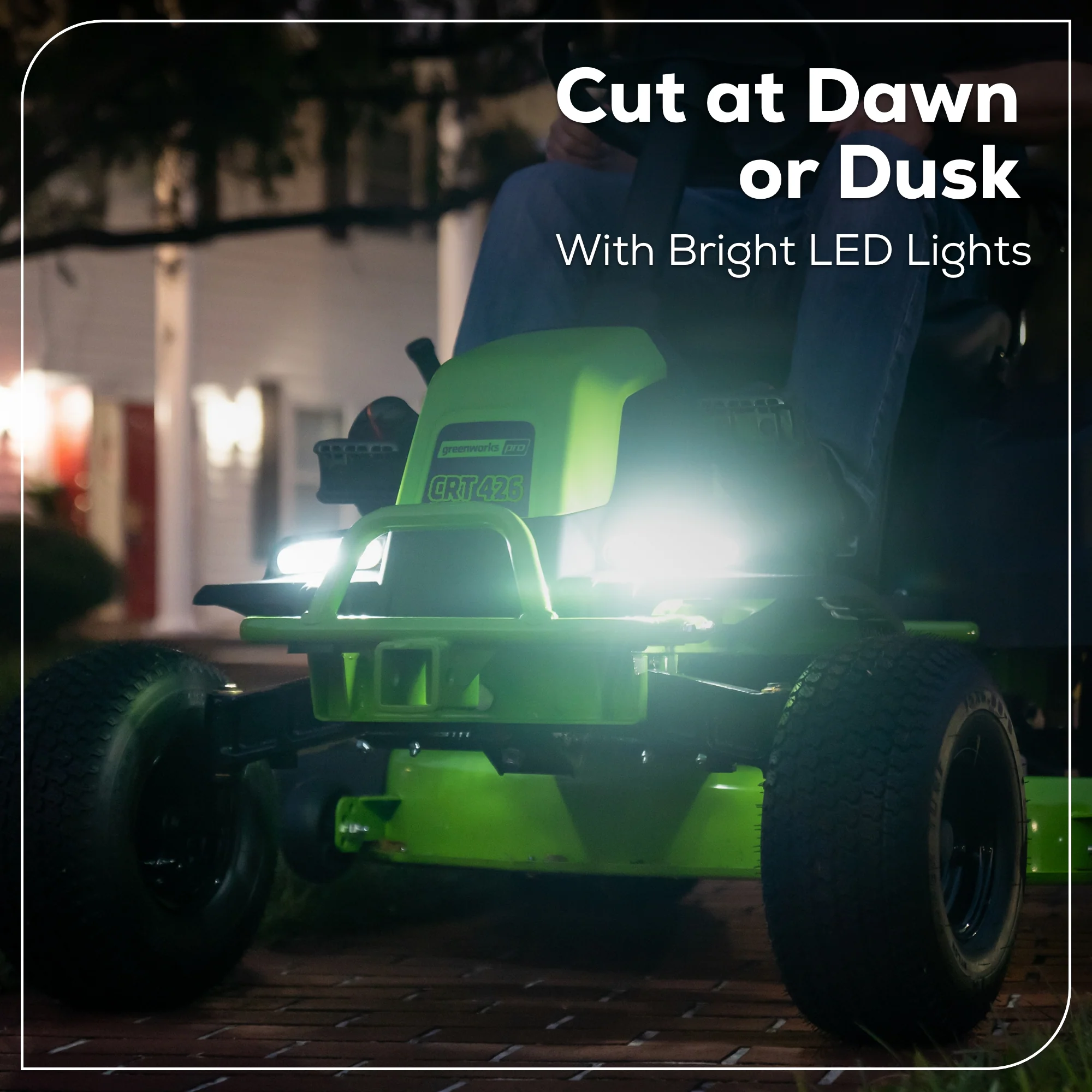 60V 42" Cordless Battery CrossoverT Riding Lawn Mower: (6) 8.0 Ah Batteries and (3) Dual-Port Turbo Chargers - Image 15