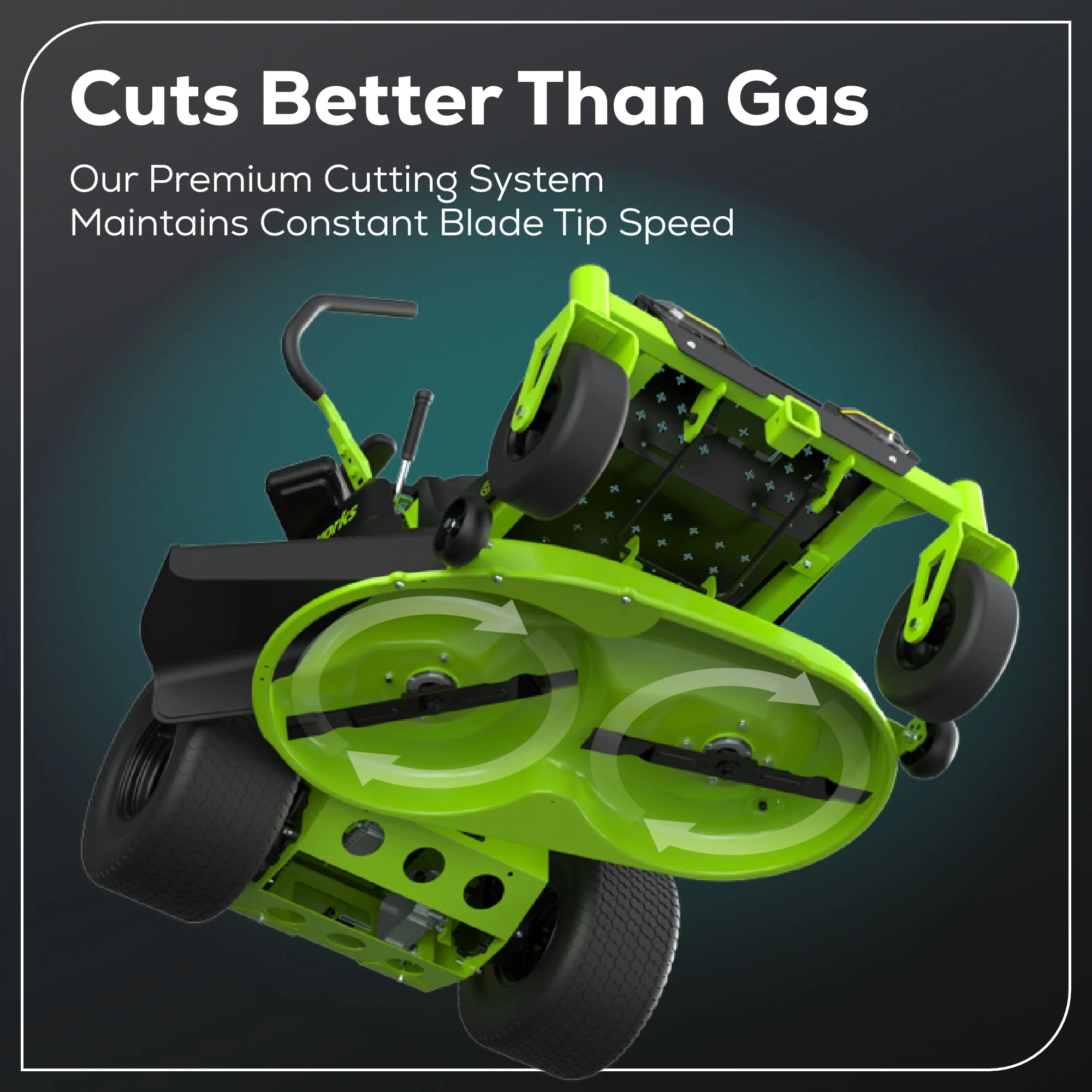 60V 42” Electric CrossoverZ Zero Turn Mower with (6) 8 Ah Batteries and (3) Dual Port Turbo Chargers - Image 6