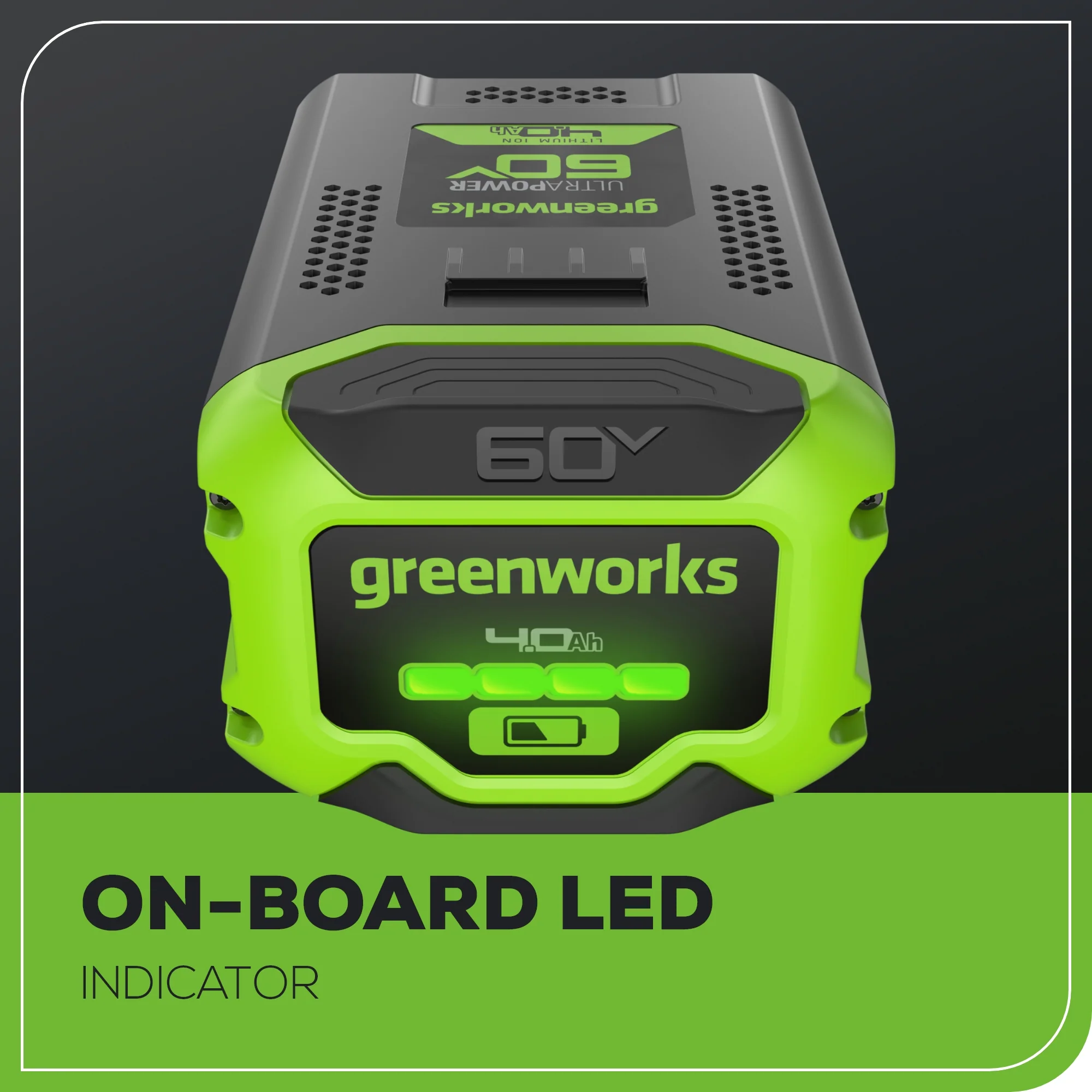 Greenworks 60V 4.0AH Ultra Power Battery - Image 4