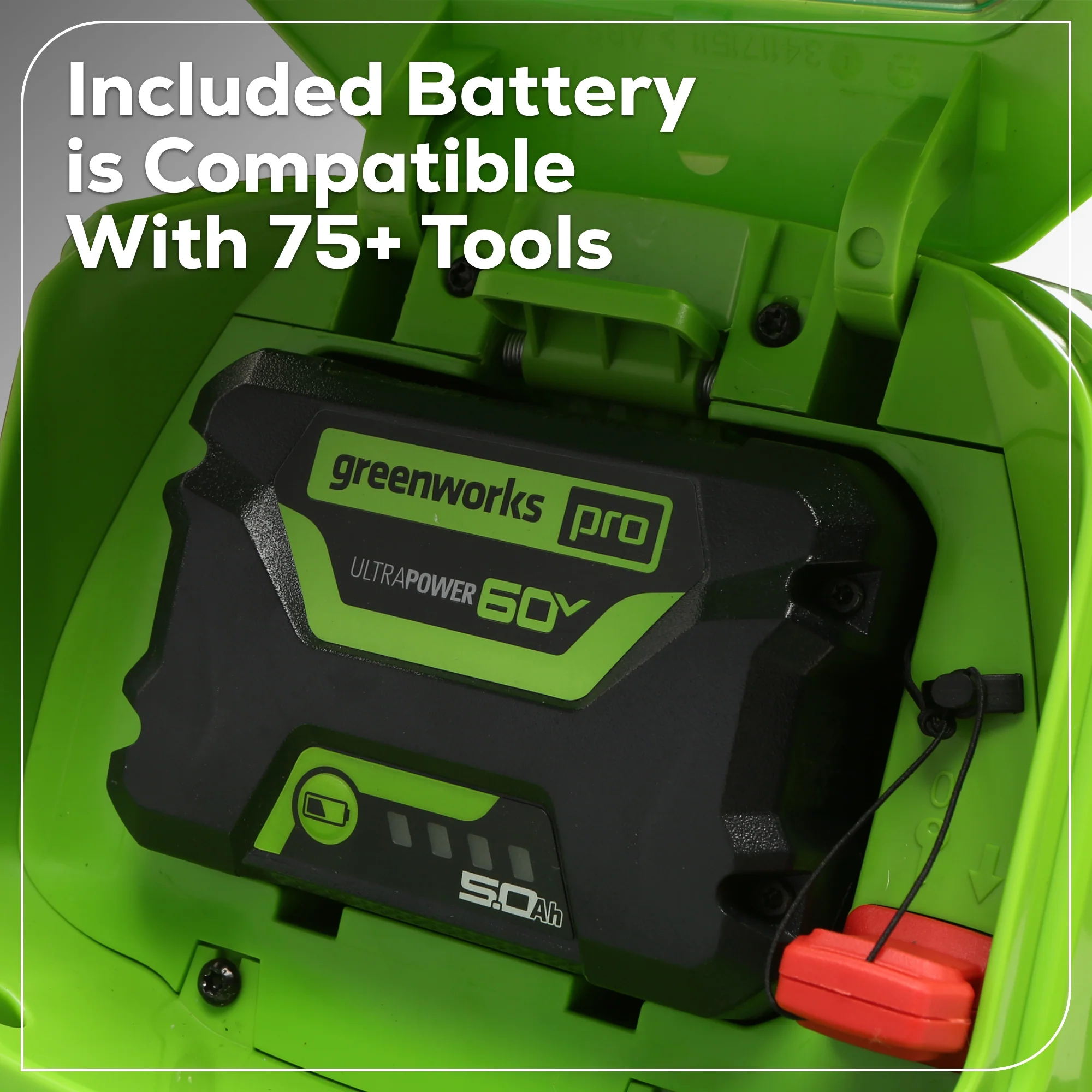 60V 19" Cordless Battery Push Lawn Mower w/ 5.0Ah Battery & Charger - Image 13