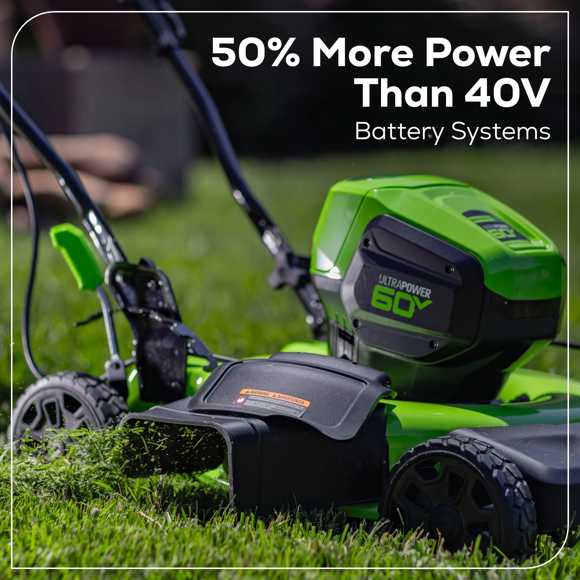 60V 19" Cordless Battery Push Lawn Mower w/ 5.0Ah Battery & Charger - Image 6