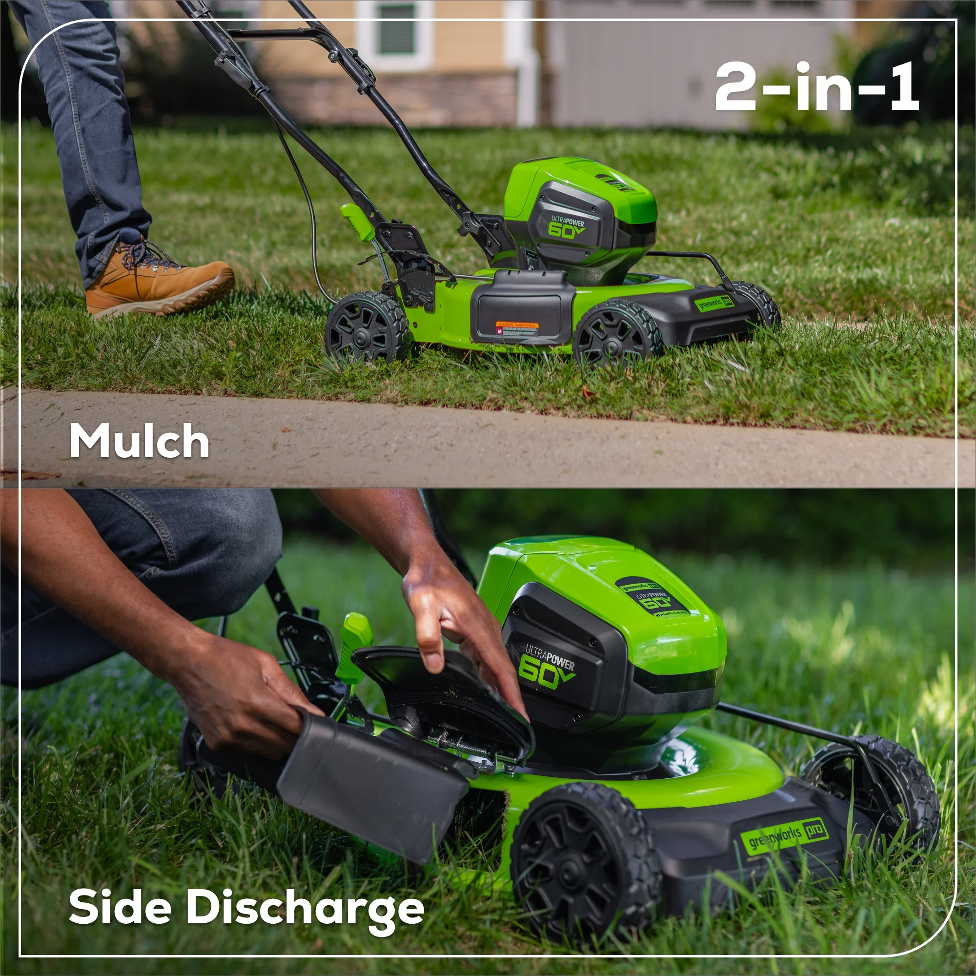 60V 19" Cordless Battery Push Lawn Mower w/ 5.0Ah Battery & Charger - Image 8