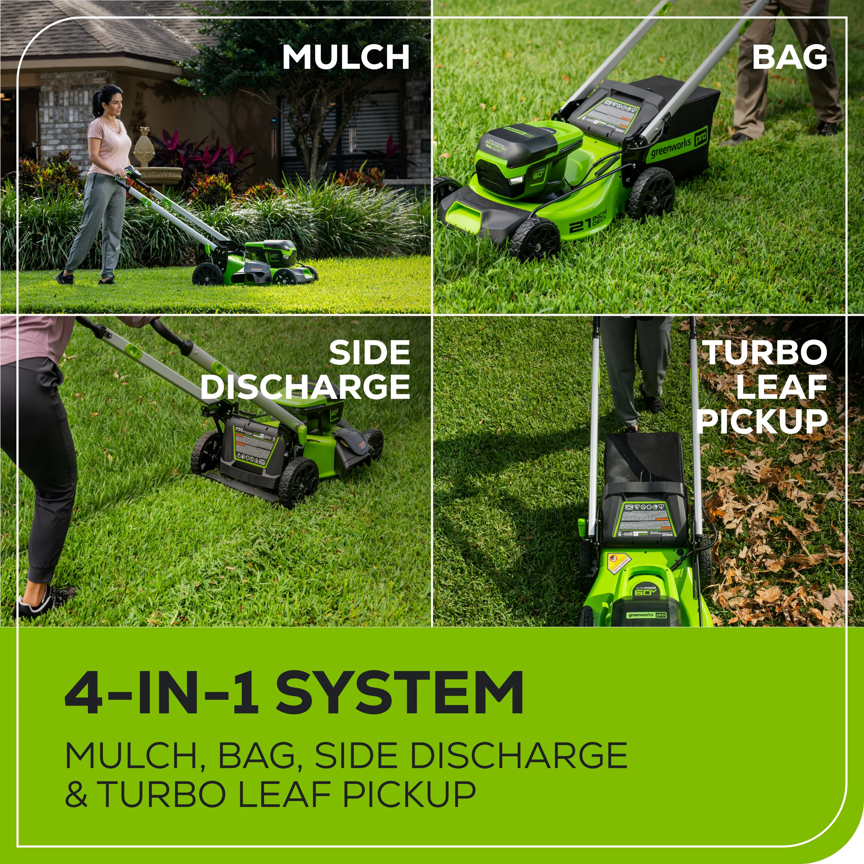 60V 21" Cordless Battery Push Lawn Mower w/ 5.0Ah Battery & Charger - Image 11