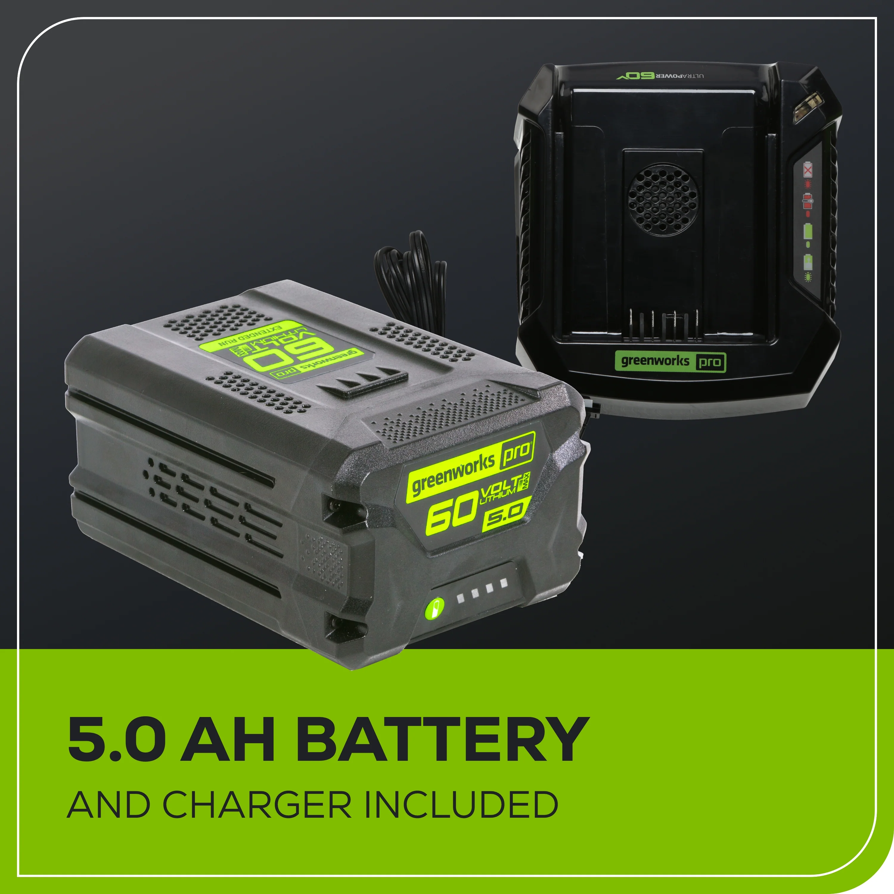 60V 21" Cordless Battery Push Lawn Mower w/ 5.0Ah Battery & Charger - Image 12