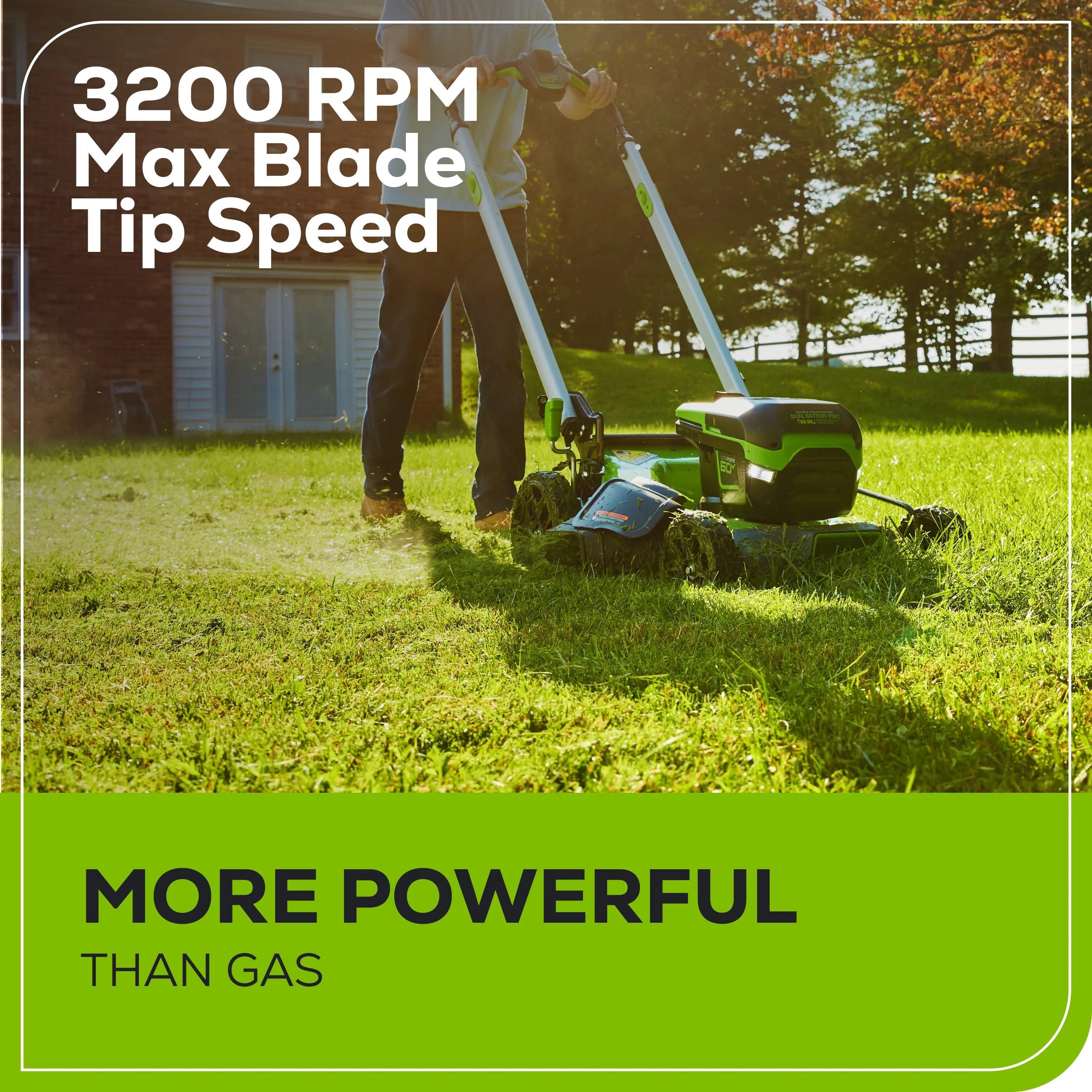 60V 21" Cordless Battery Push Lawn Mower w/ 5.0Ah Battery & Charger - Image 6