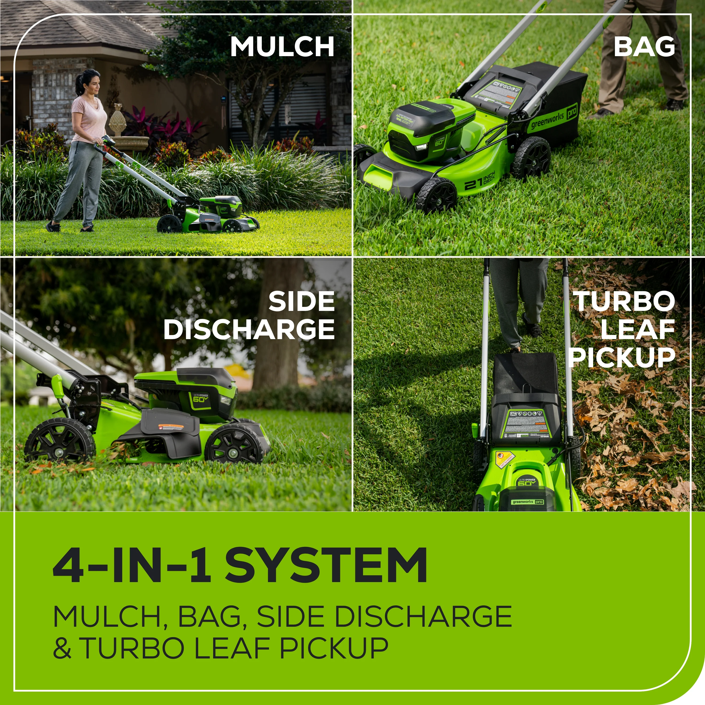 60V 21" Cordless Battery Self-Propelled Lawn Mower w/ Two (2) 4.0Ah Batteries & Dual Port Charger - Image 11