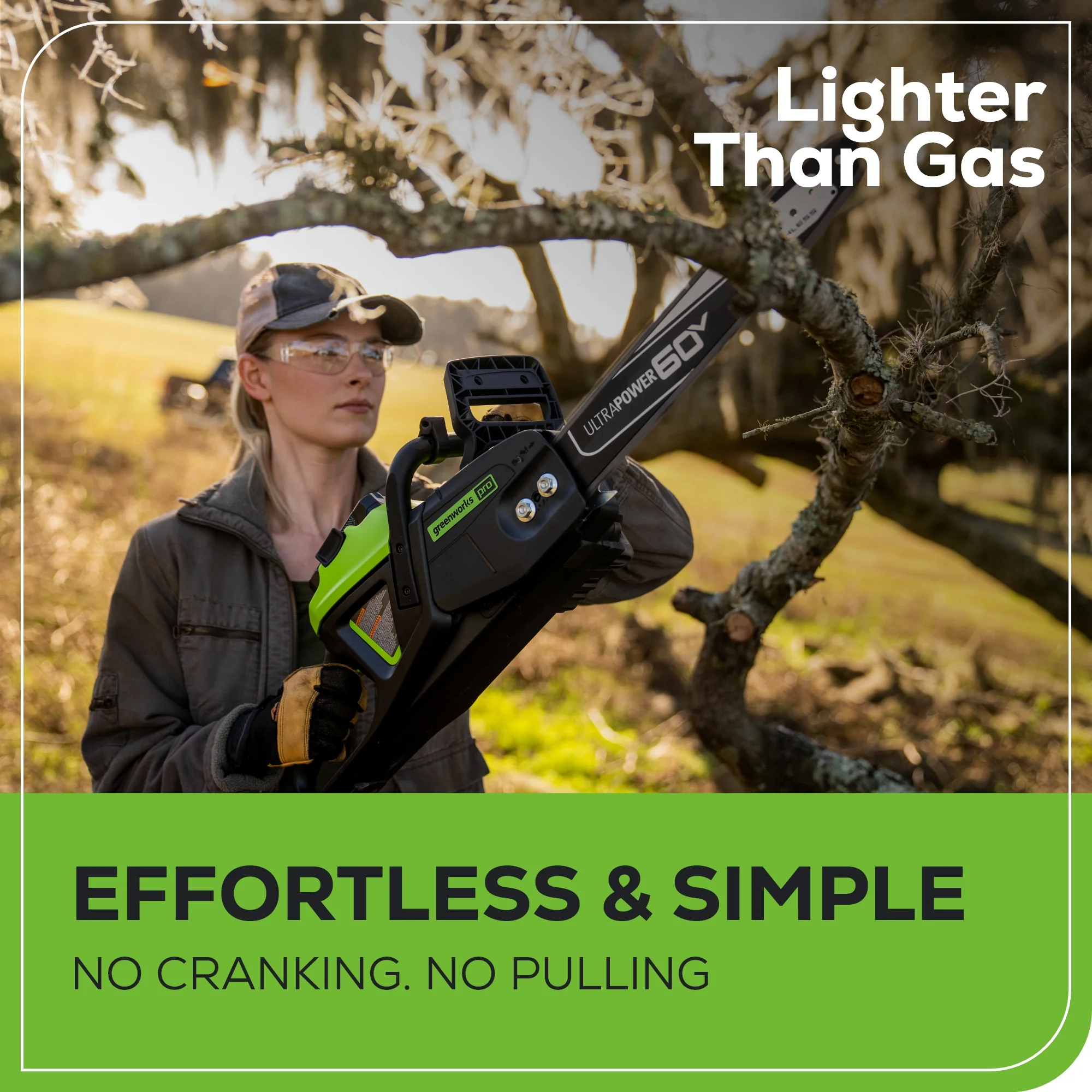 60V 16" Cordless Battery 2.0kW Chainsaw w/ 2.5Ah Battery & Charger - Image 6
