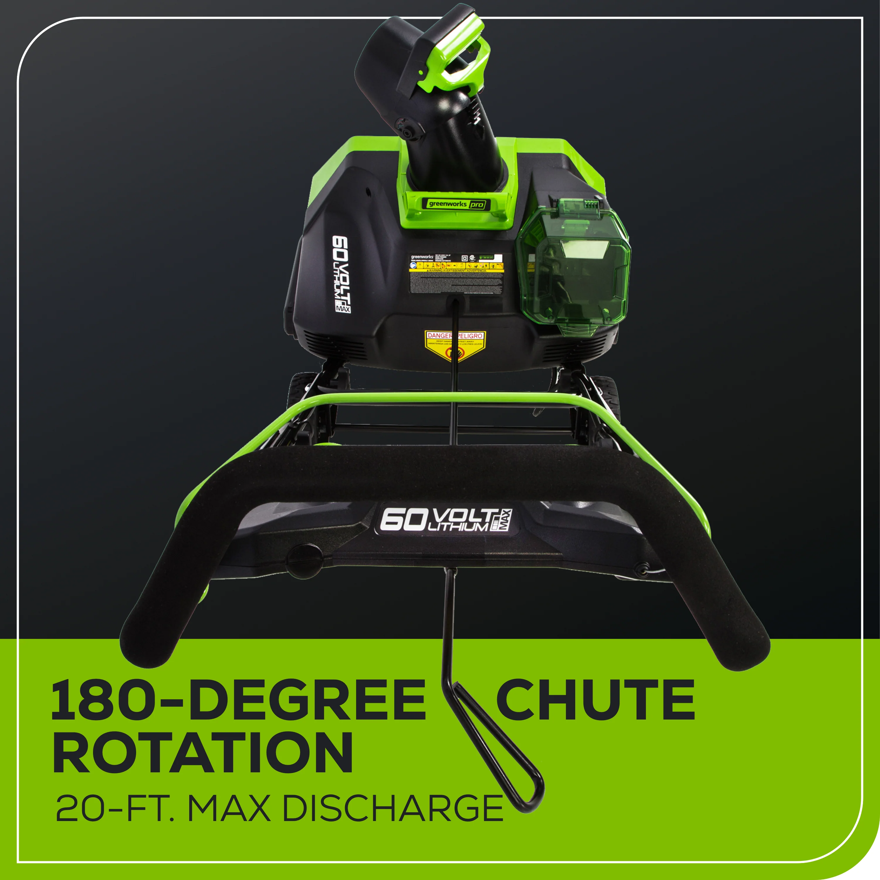 60V 20" Cordless Battery Single-Stage Snow Blower w/ 5.0Ah Battery & Charger - Image 5