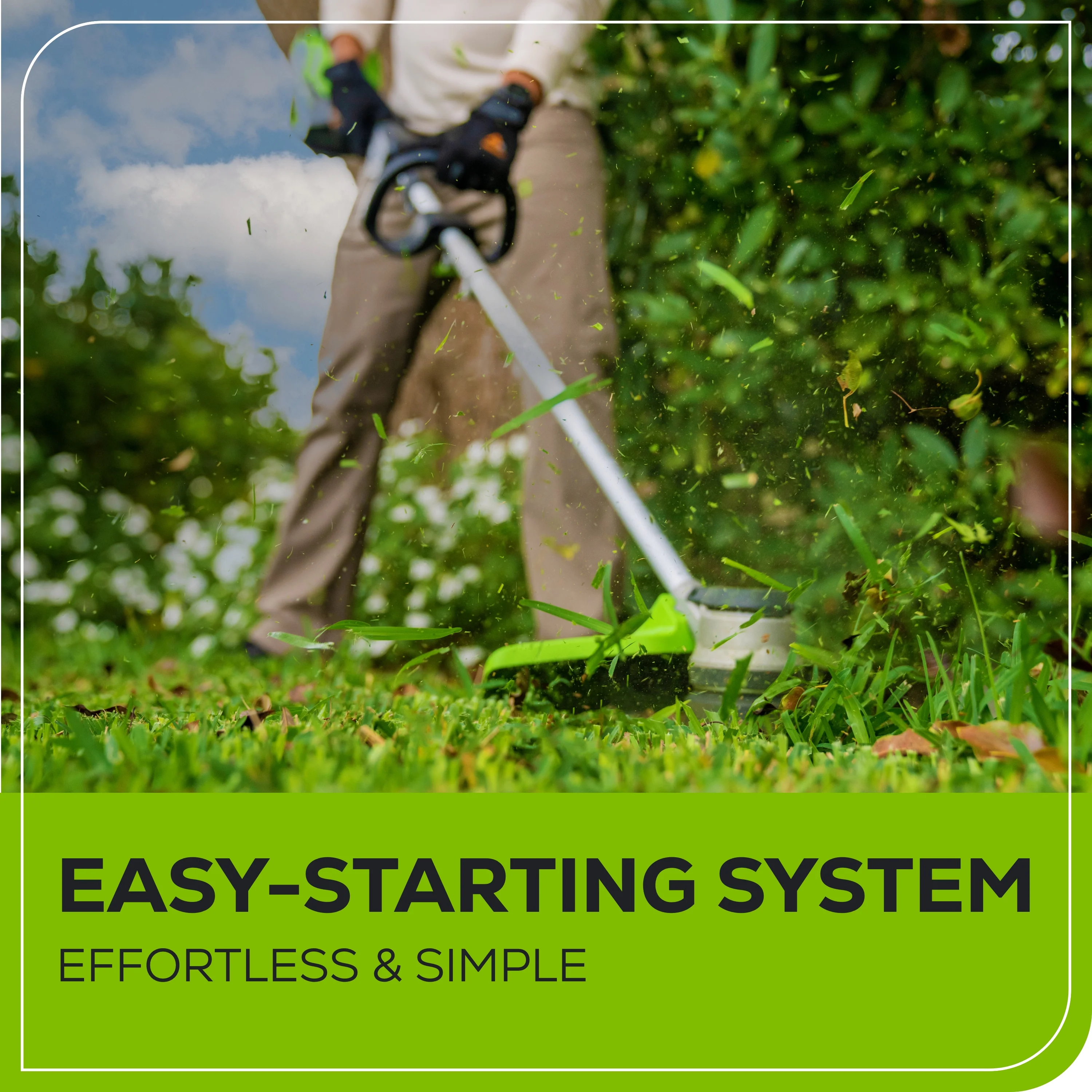 60V 16" Gen2 Cordless Battery String Trimmer: 2.5 Ah Battery and Charger - Image 9