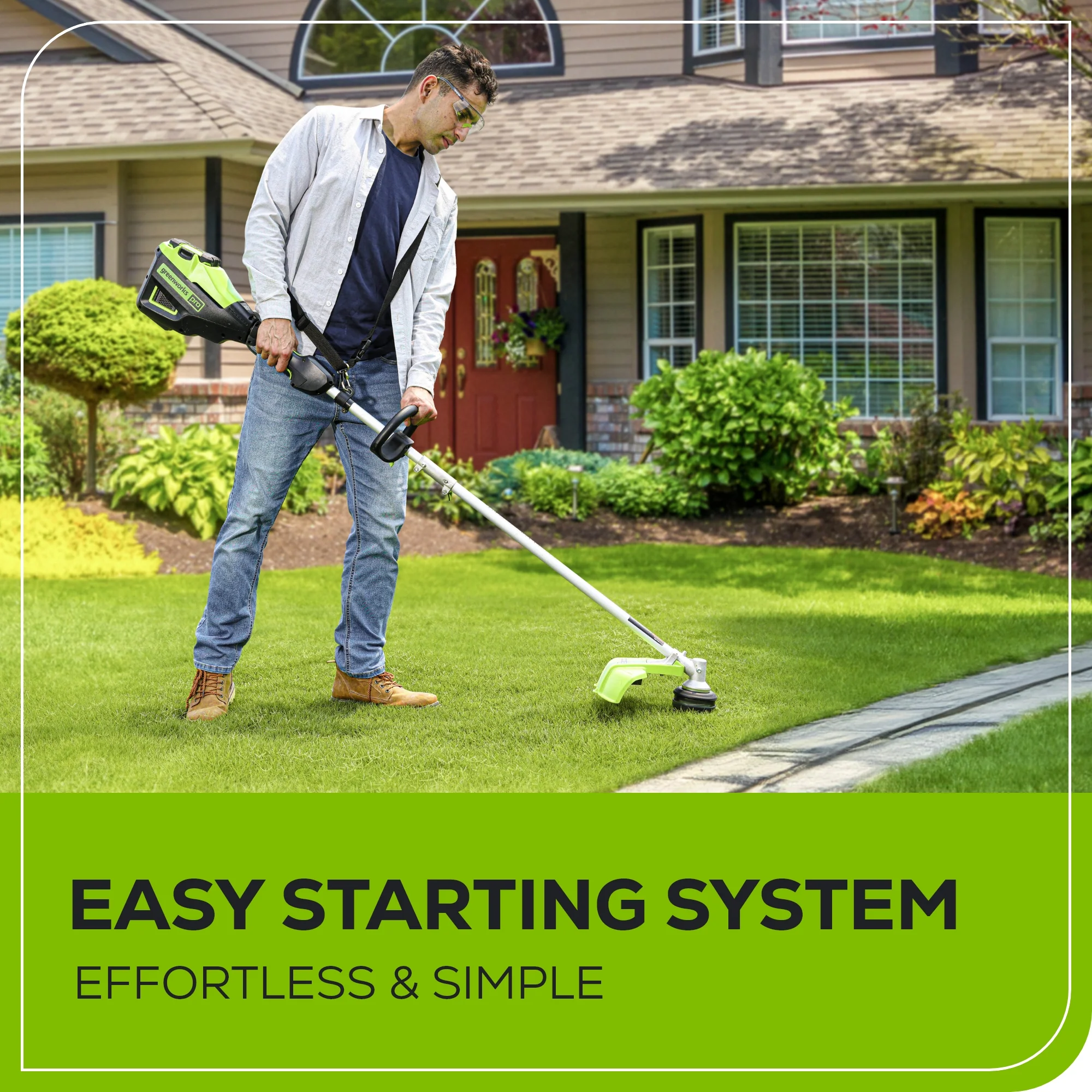 80V 16" Cordless Battery String Trimmer (Attachment Capable) w/ 2.5 Ah Battery & Charger - Image 7