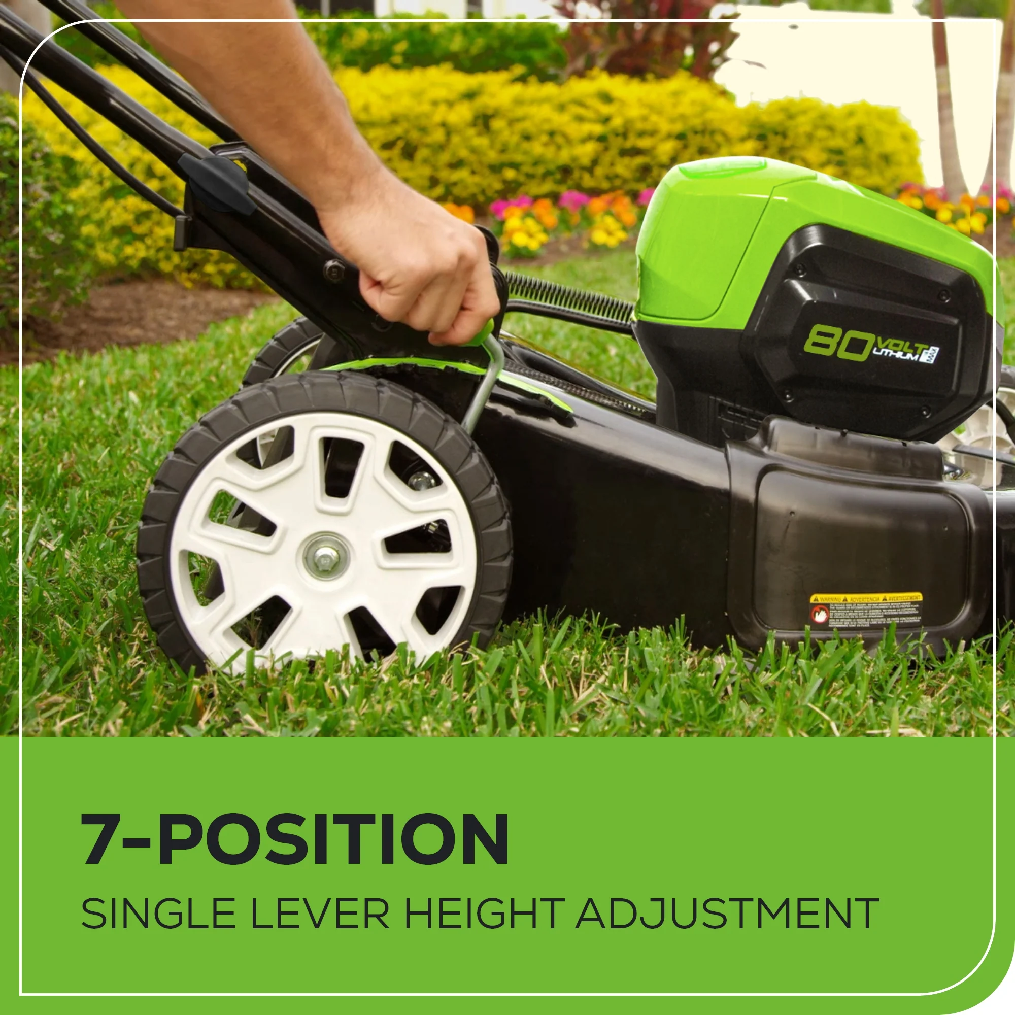 80V 21" Cordless Battery 3-in-1 Self-Propelled Lawn Mower w/ 4.0Ah Battery & Charger - Image 6