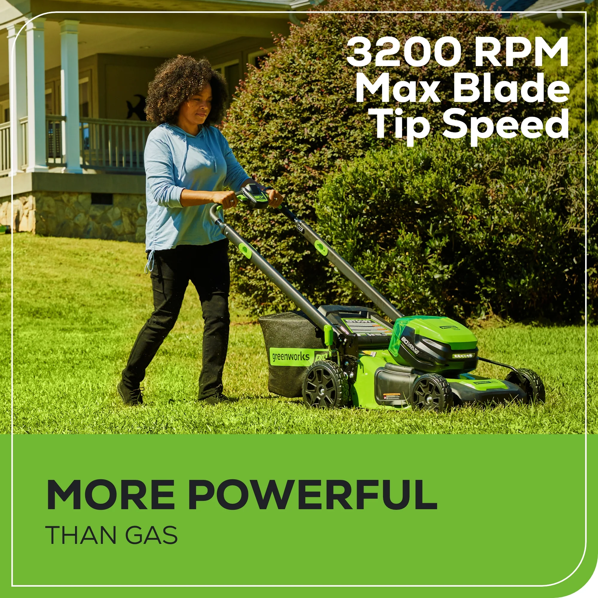 80V 21" Cordless Battery 4-in-1 Self-Propelled Mower w/ (2) 4.0Ah Batteries & Charger - Image 7