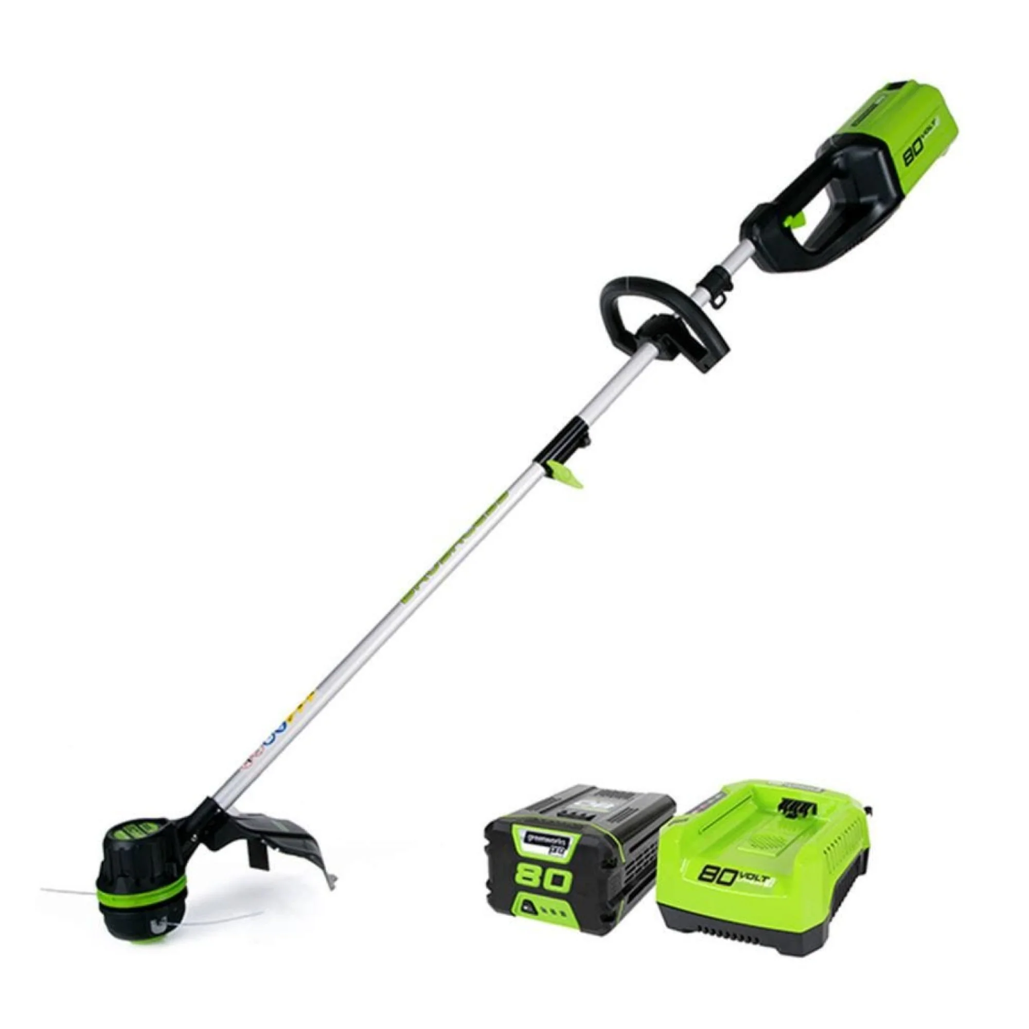 80V Cordless 16" Brushless String Trimmer( .08 line) w/ 2.0Ah Battery & Charger