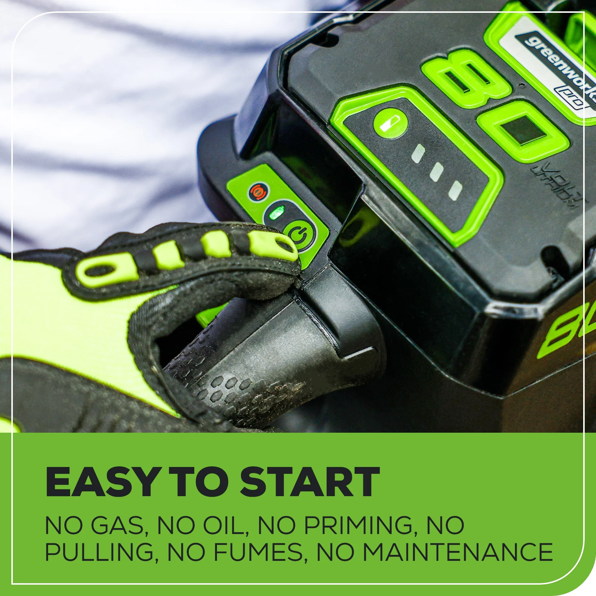 80V 18" Cordless Battery Chainsaw: 2.0 Ah Battery and Charger - Image 5