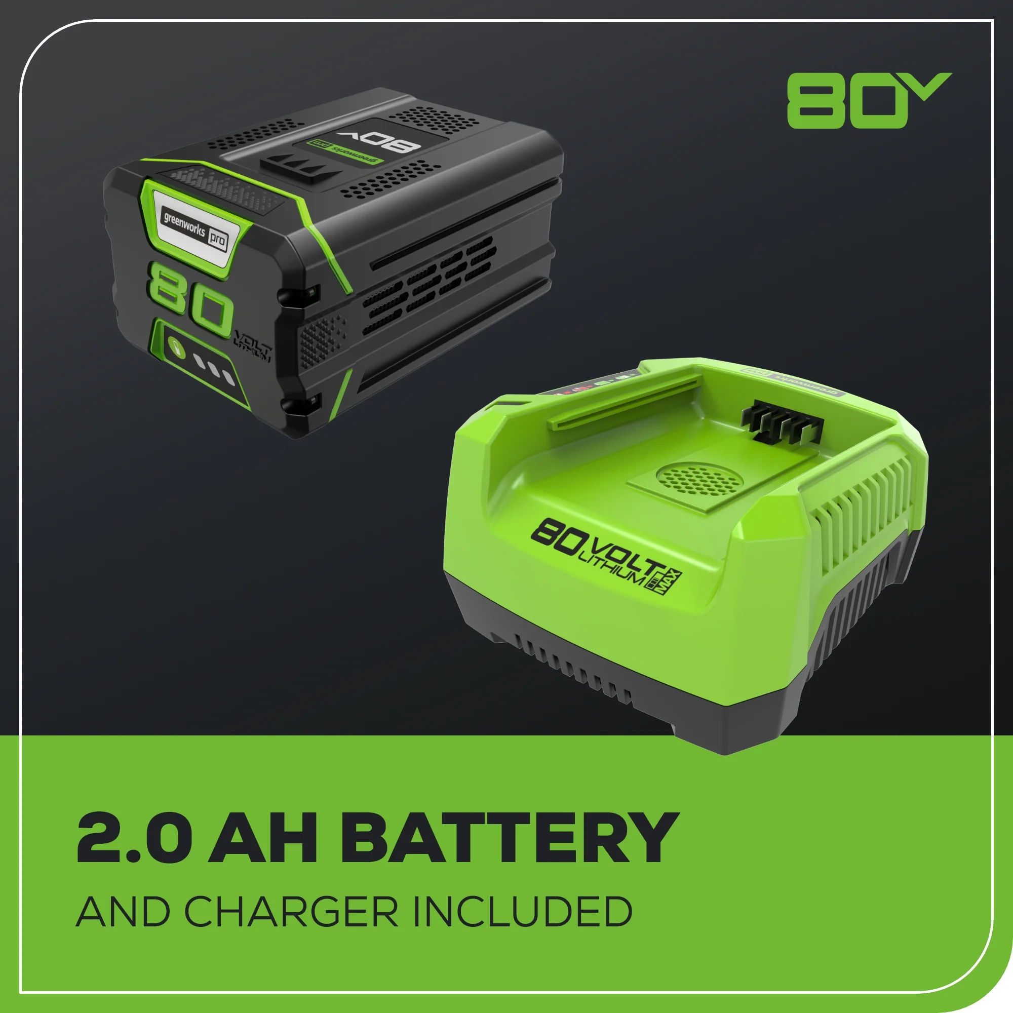 80V 18" Cordless Battery Chainsaw: 2.0 Ah Battery and Charger - Image 8