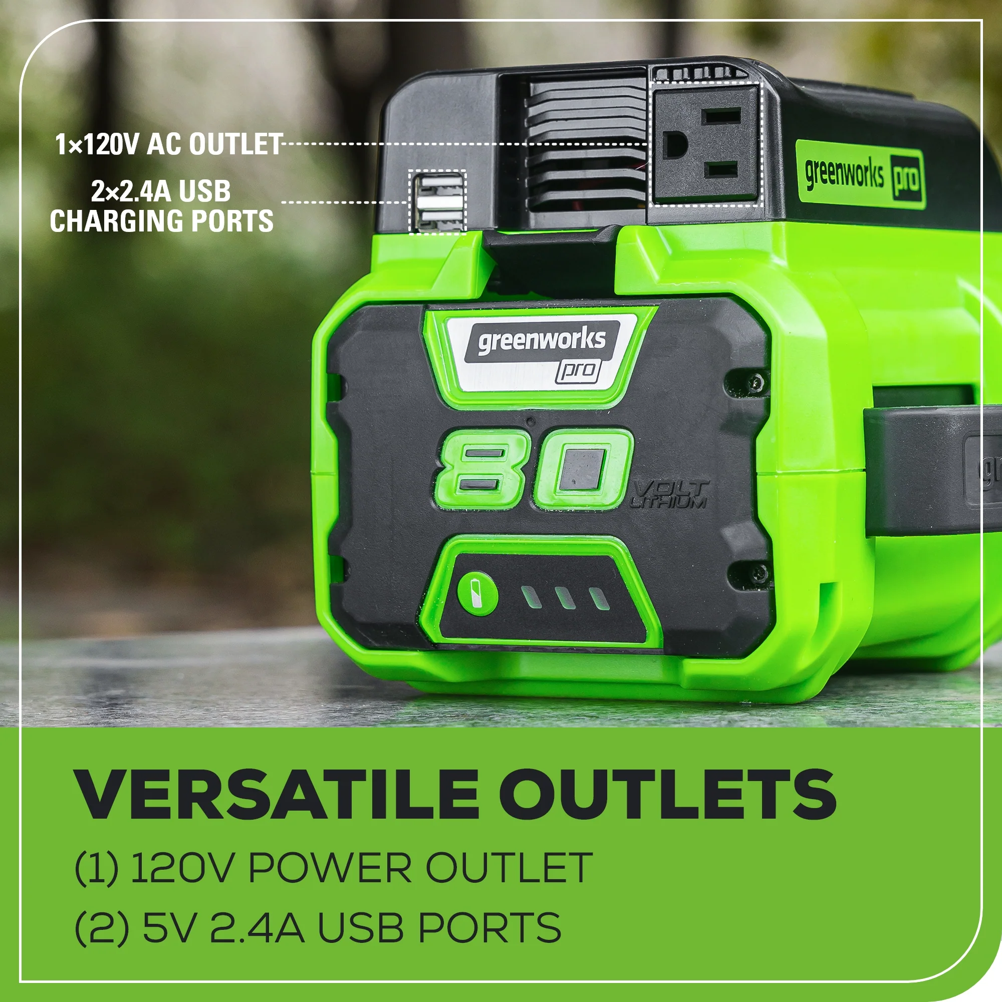 80V Cordless Battery 300 Watt Power Inverter (Tool Only) - Image 6