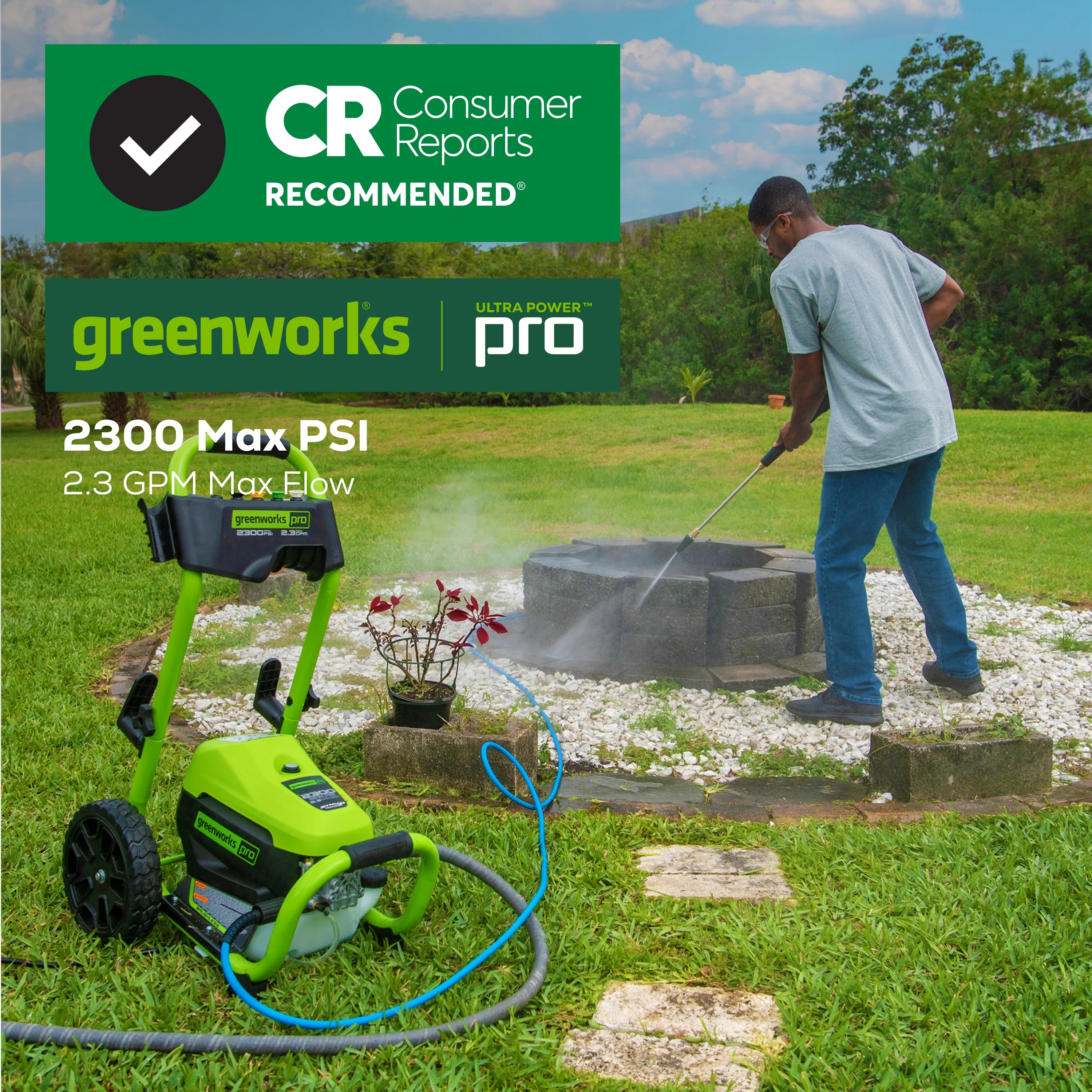 OPEN BOX 2300 PSI 1.2 GPM Cold Water Electric Pressure Washer - Image 12