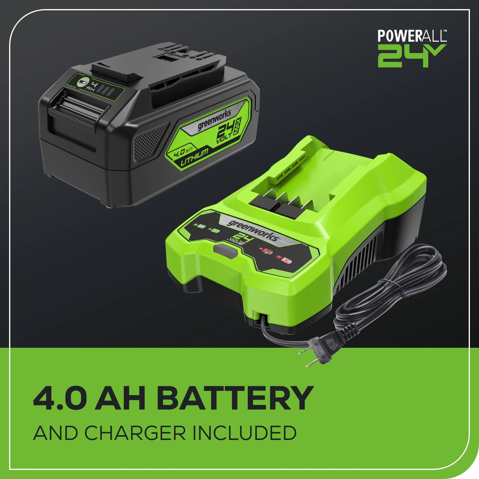 OPEN BOX 24V 450 CFM Cordless Battery Leaf Blower: 4.0 Ah USB Battery and Charger - Image 9