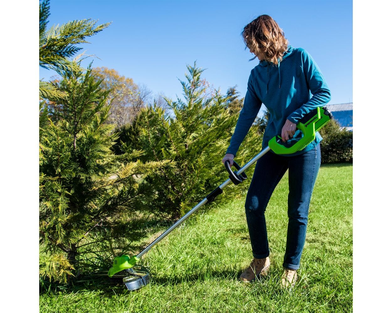 OPEN BOX 40V 15" Cordless Battery String Trimmer, 2Ah Battery and Charger - Image 3