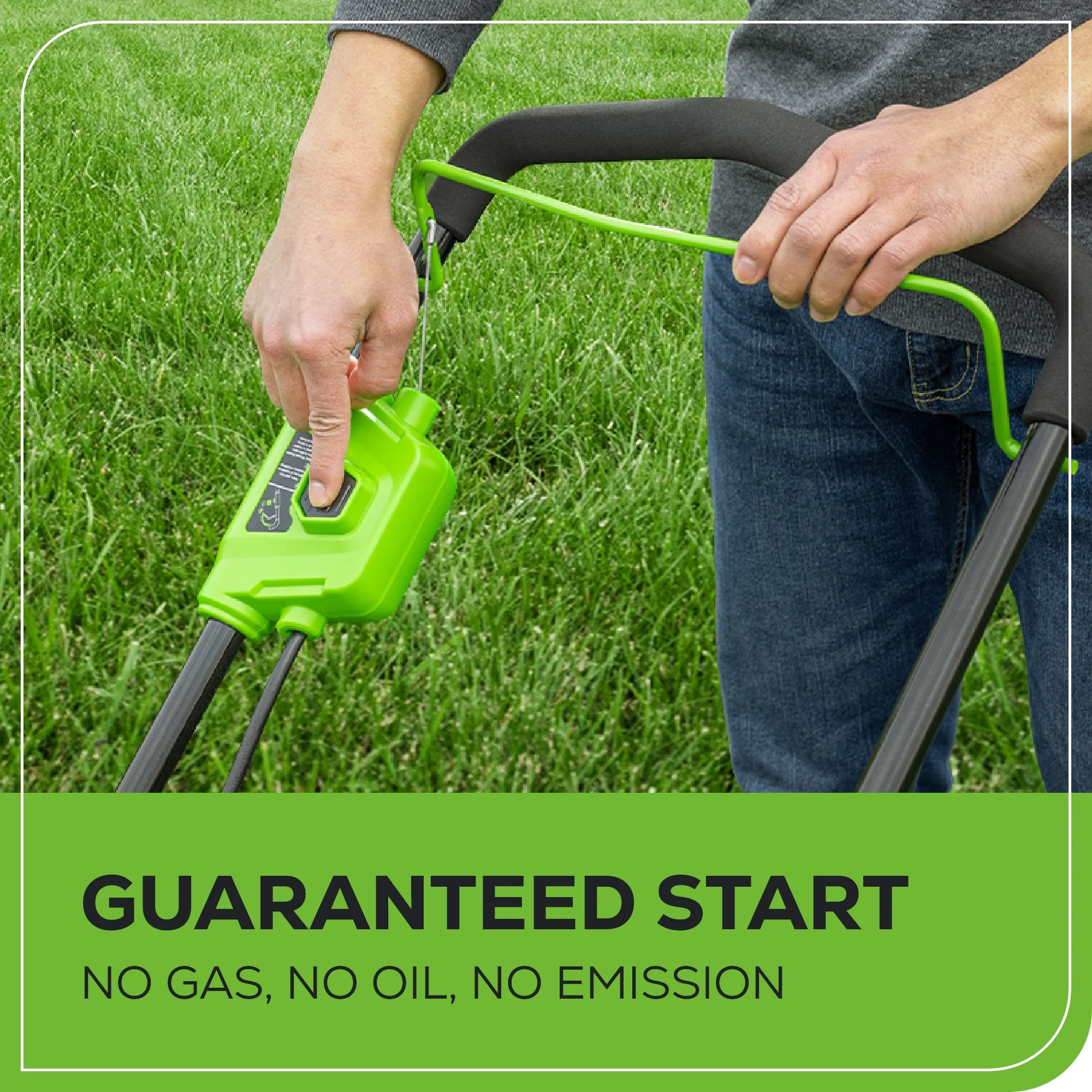 OPEN BOX 40V 16" Cordless Battery Brushless Push Lawn Mower: 4.0 Ah Battery and Charger - Image 6