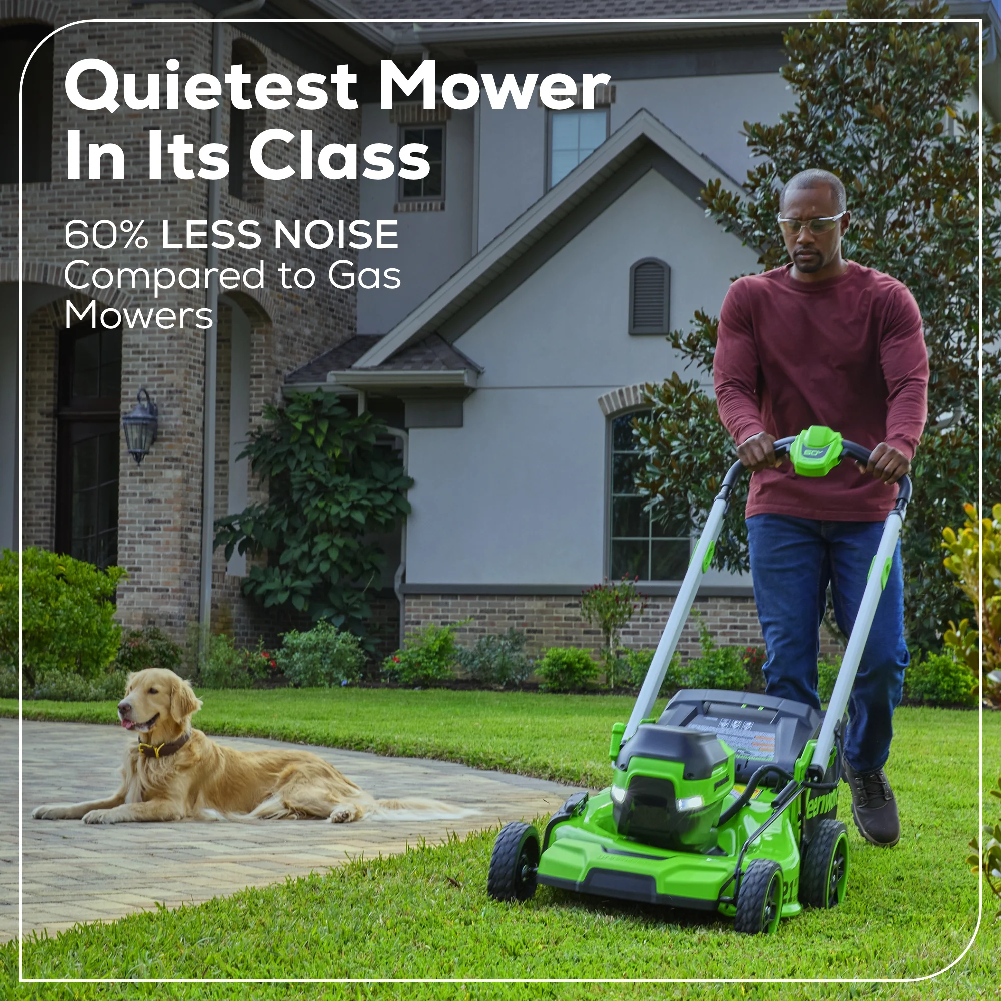 OPEN BOX 60V 21" Cordless Battery Dual Blade Self-Propelled Mower, (1) 8Ah battery and 6A Charger - Image 10
