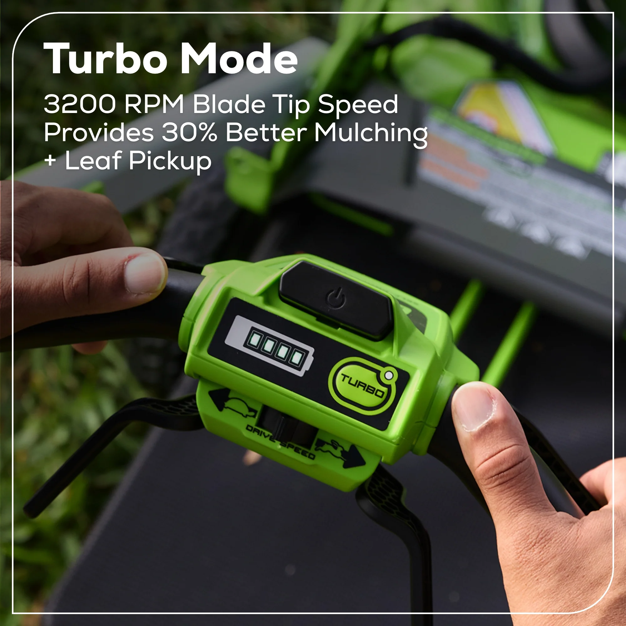 OPEN BOX 60V 21" Cordless Battery Dual Blade Self-Propelled Mower, (1) 8Ah battery and 6A Charger - Image 9