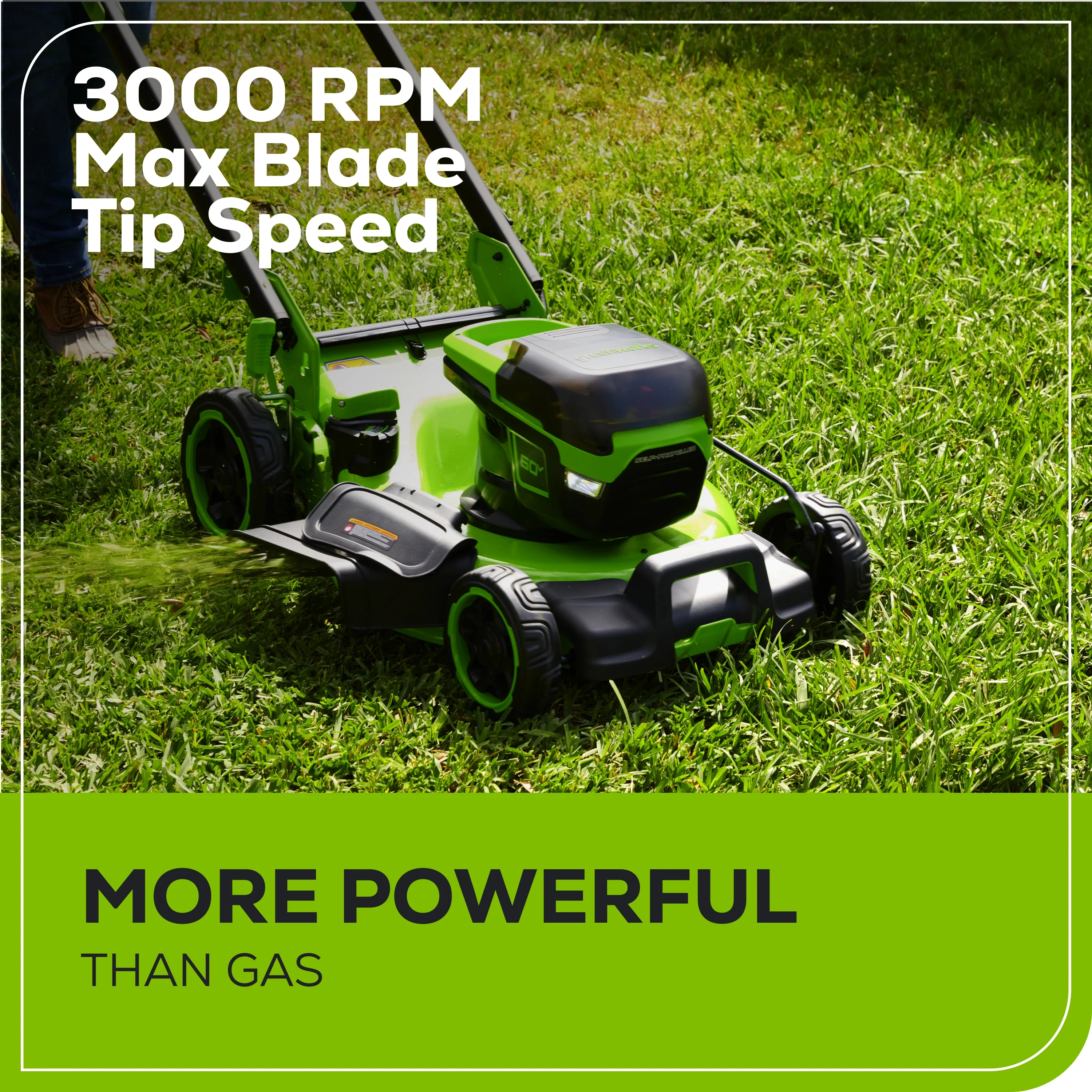 OPEN BOX 60V 22" Cordless Battery Self-Propelled Lawn Mower, 8.0 Ah Battery and 6A Charger - Image 4