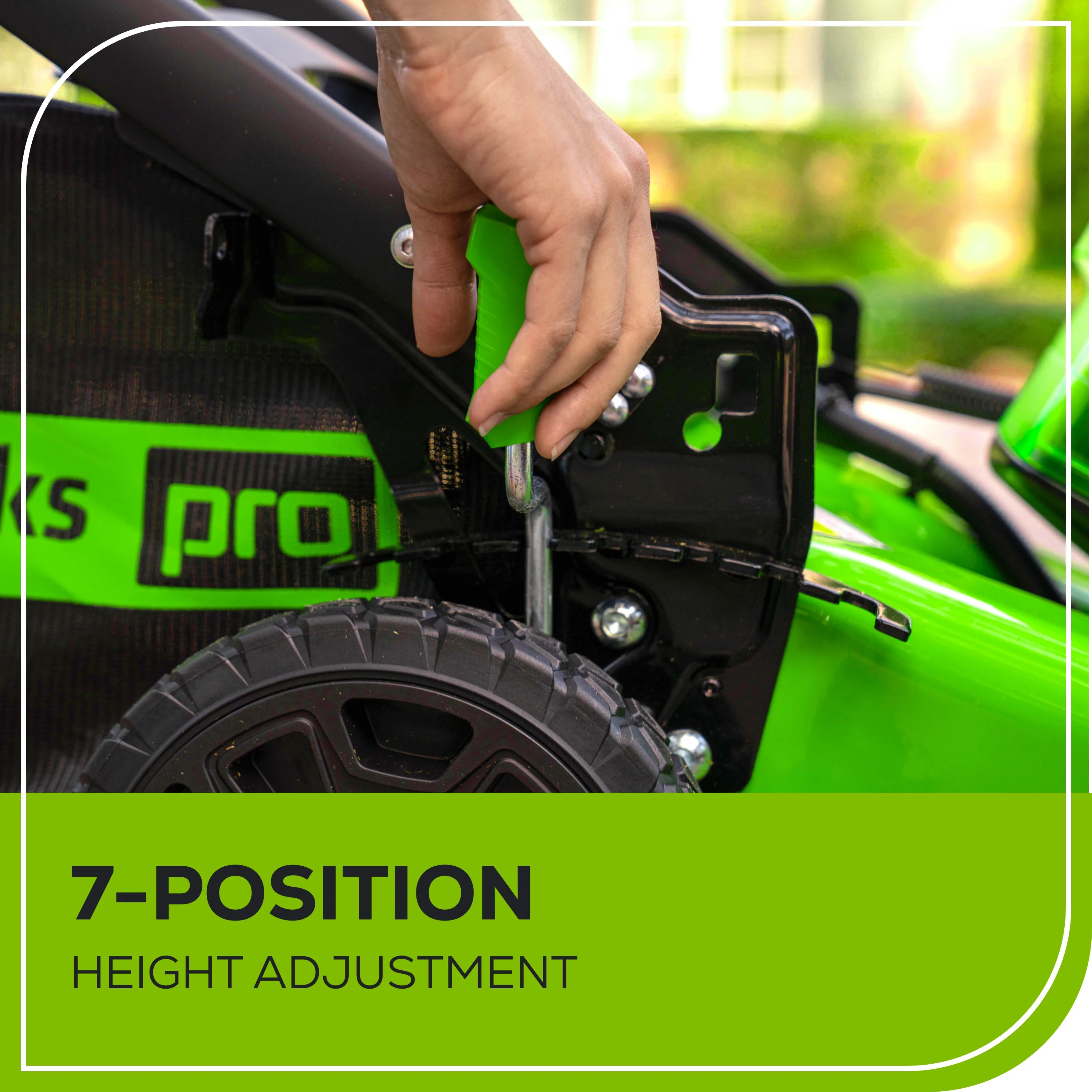RENEWED 80V 21" Cordless Battery 4-in-1 Self-Propelled Lawn Mower: 4.0 Ah: 2.0 Ah Battery and Rapid Charger - Image 10