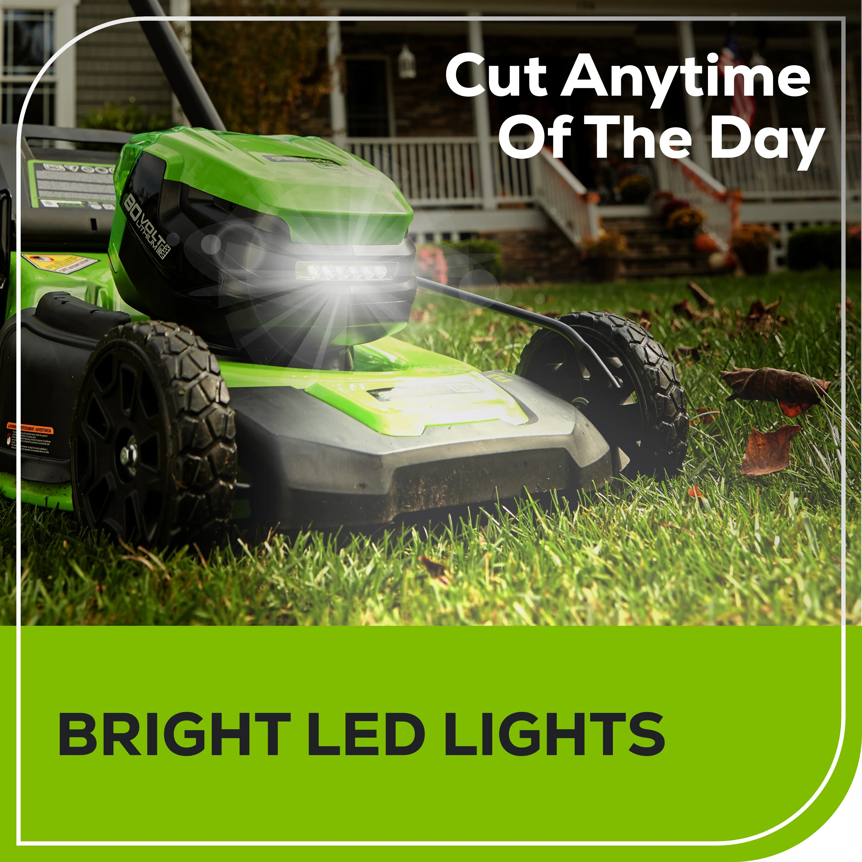 RENEWED 80V 21" Cordless Battery 4-in-1 Self-Propelled Lawn Mower: 4.0 Ah: 2.0 Ah Battery and Rapid Charger - Image 12