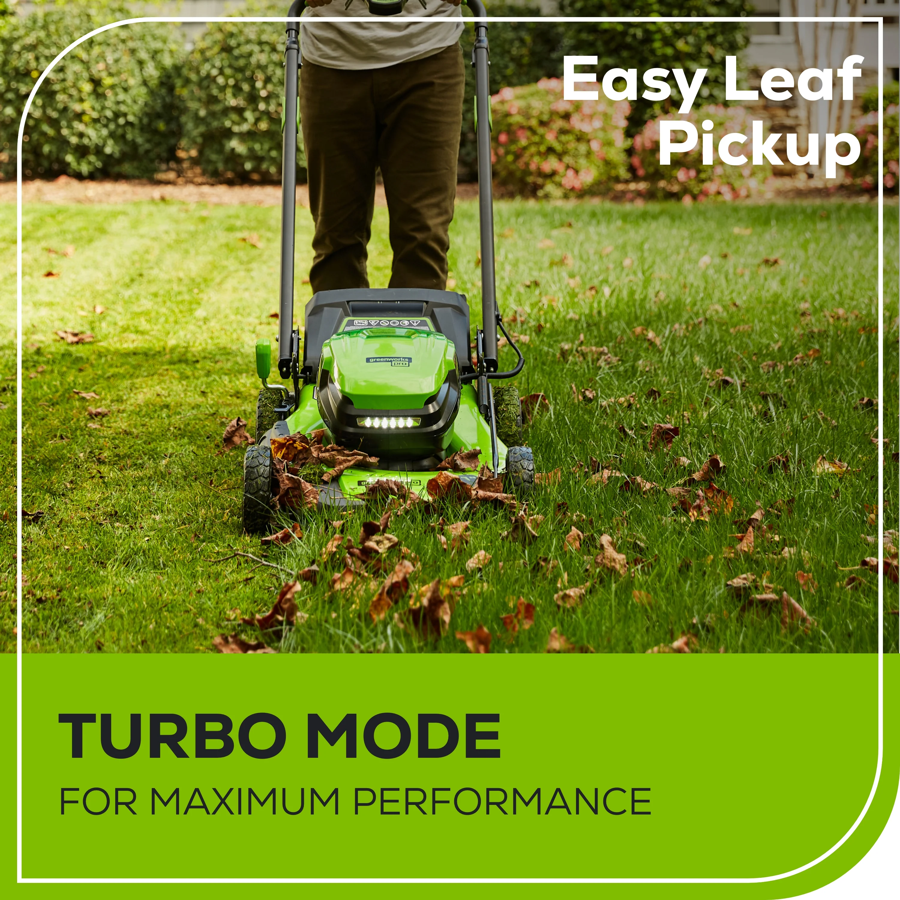 RENEWED 80V 21" Cordless Battery 4-in-1 Self-Propelled Lawn Mower: 4.0 Ah: 2.0 Ah Battery and Rapid Charger - Image 15