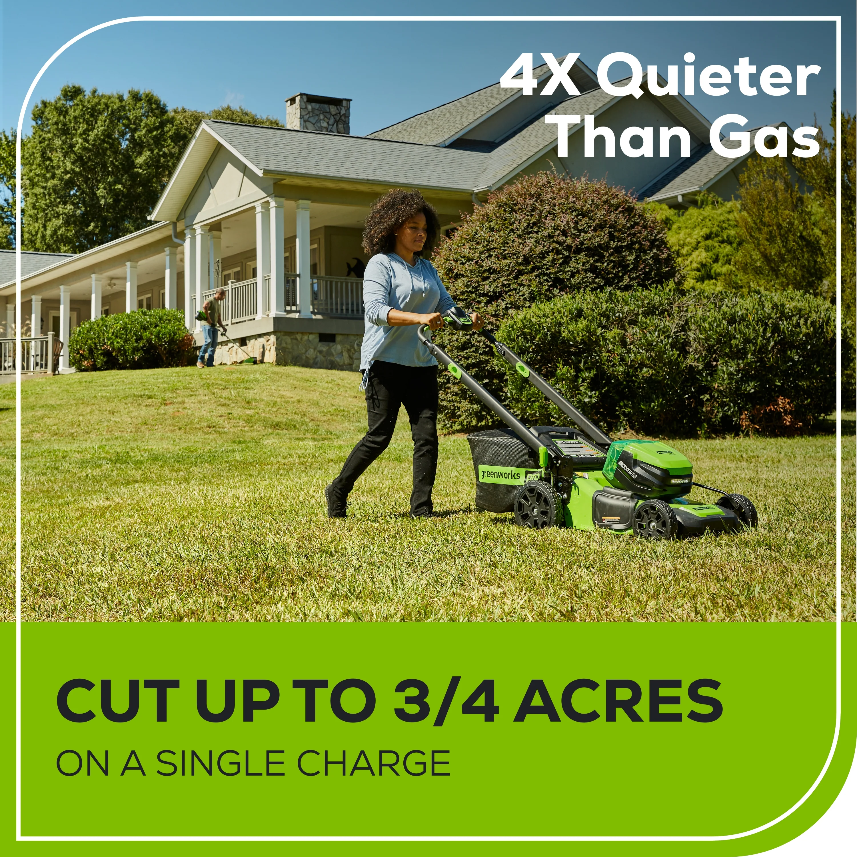 RENEWED 80V 21" Cordless Battery 4-in-1 Self-Propelled Lawn Mower: 4.0 Ah: 2.0 Ah Battery and Rapid Charger - Image 6