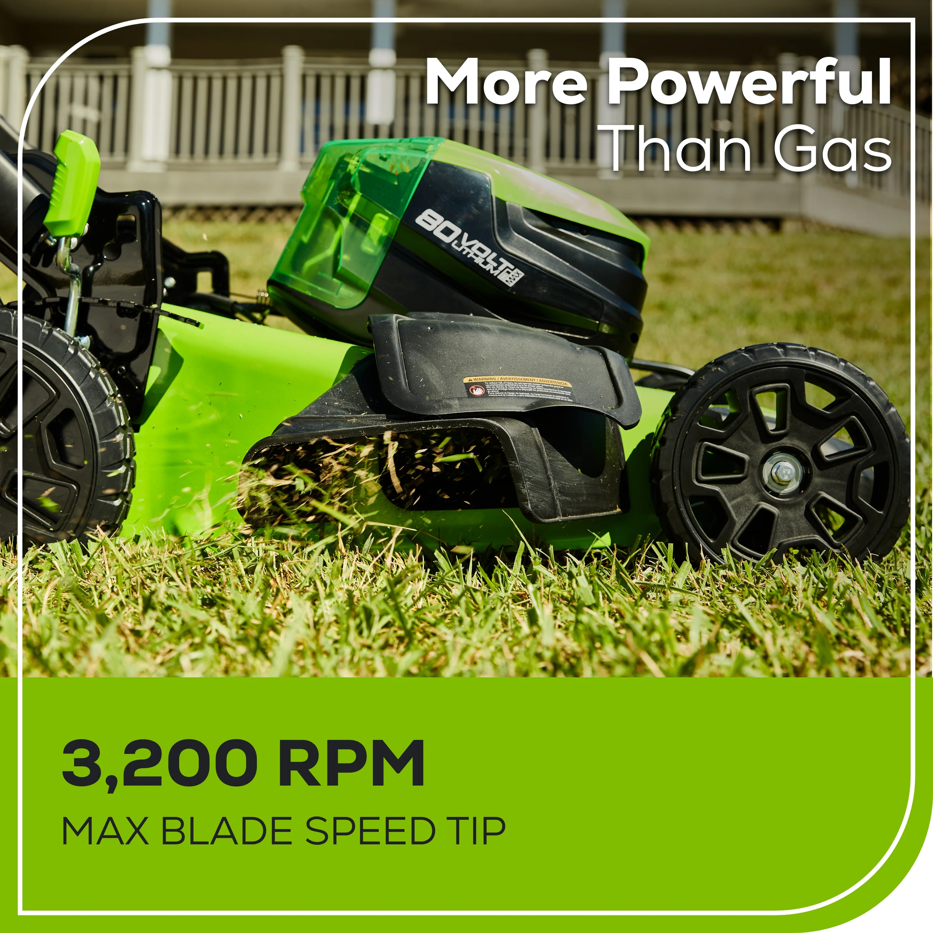 RENEWED 80V 21" Cordless Battery 4-in-1 Self-Propelled Lawn Mower: 4.0 Ah: 2.0 Ah Battery and Rapid Charger - Image 7