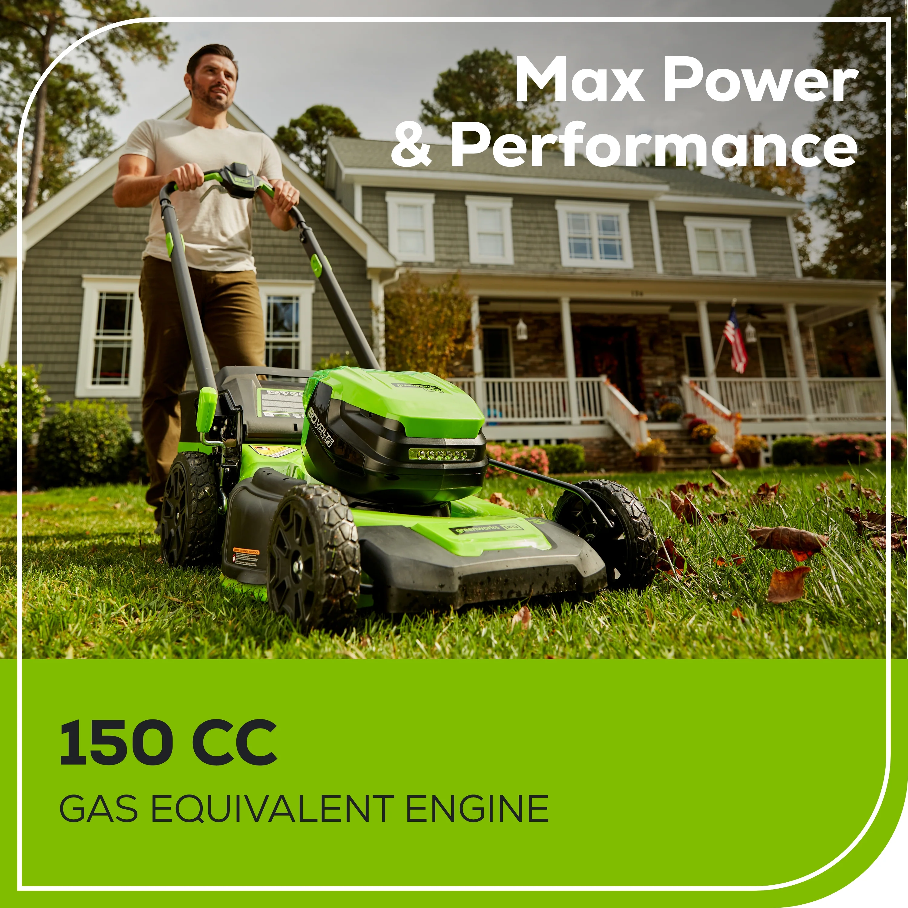RENEWED 80V 21" Cordless Battery 4-in-1 Self-Propelled Lawn Mower: 4.0 Ah: 2.0 Ah Battery and Rapid Charger - Image 9