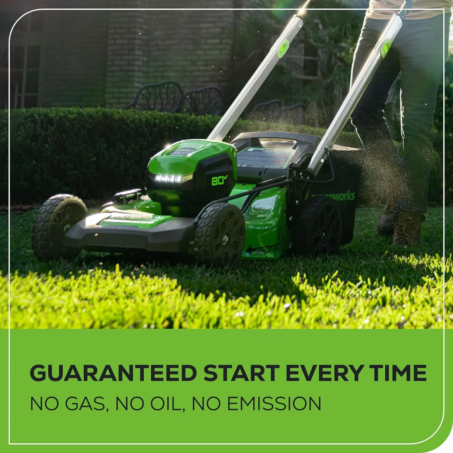 OPEN BOX 80V 21" Cordless Battery 4-in-1 Self-Propelled Lawn Mower: 4.0 Ah Battery and Charger - Image 6