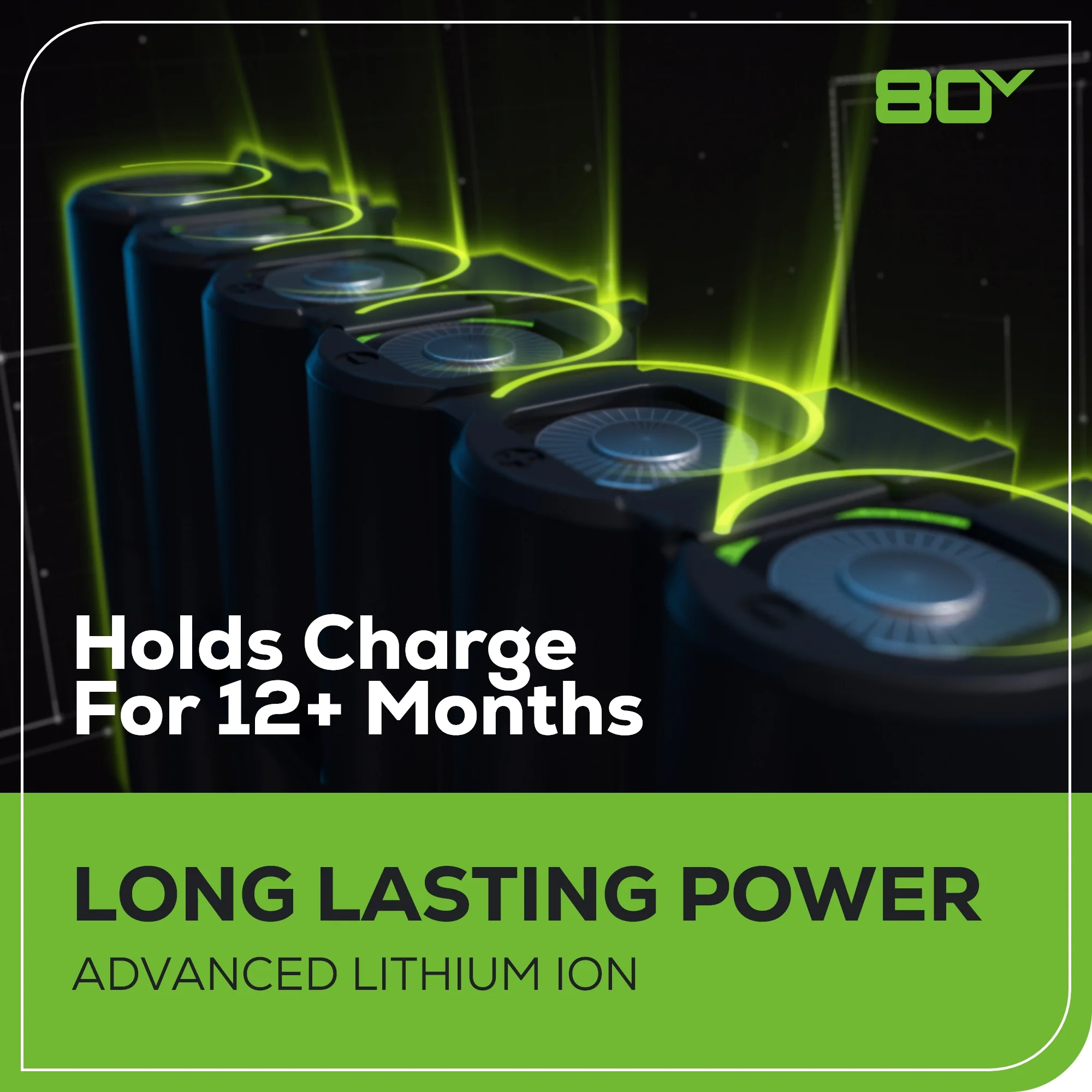 RENEWED 80V 730 CFM Cordless Battery Leaf Blower: 2.5 Ah Battery and Rapid Charger - Image 11