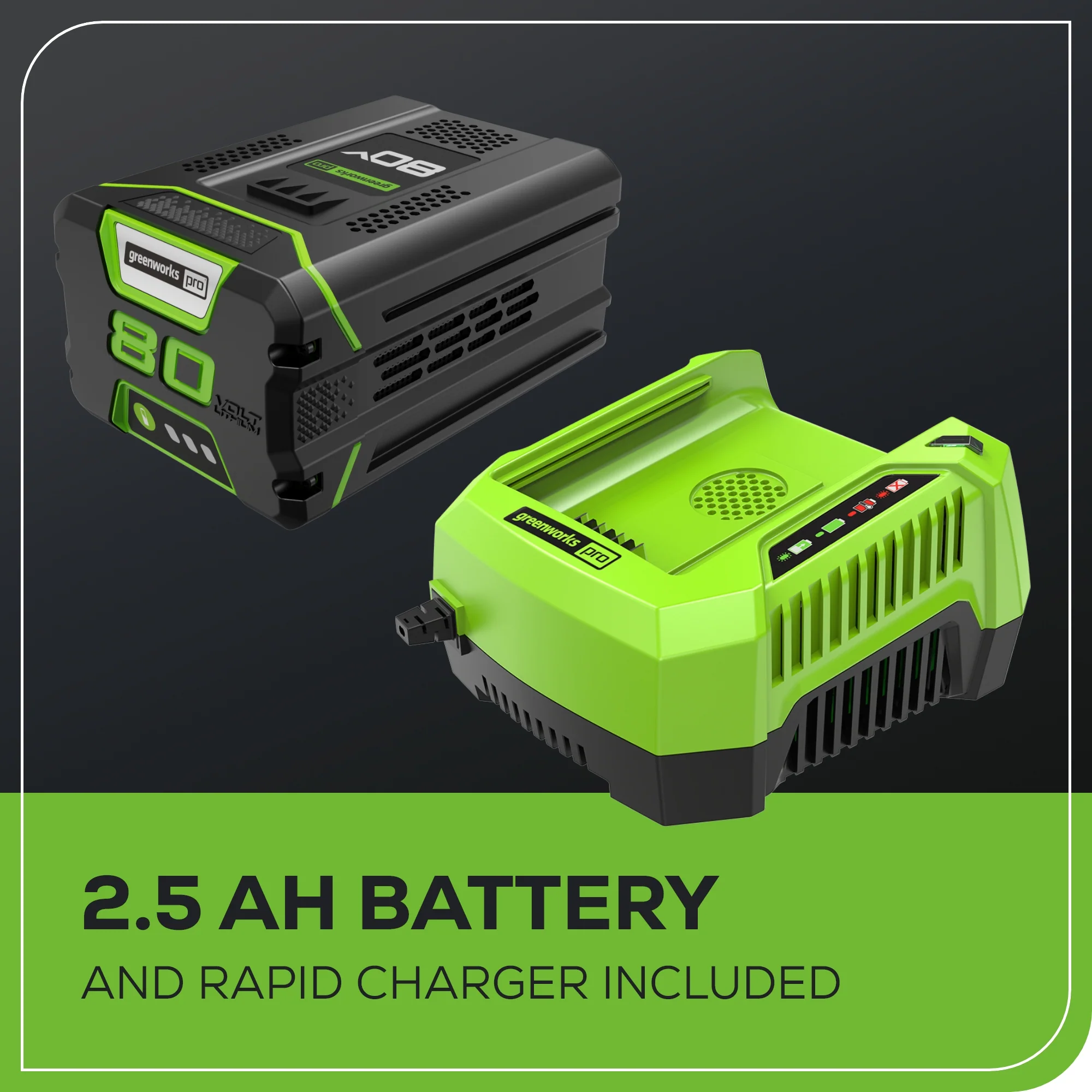 RENEWED 80V 730 CFM Cordless Battery Leaf Blower: 2.5 Ah Battery and Rapid Charger - Image 9