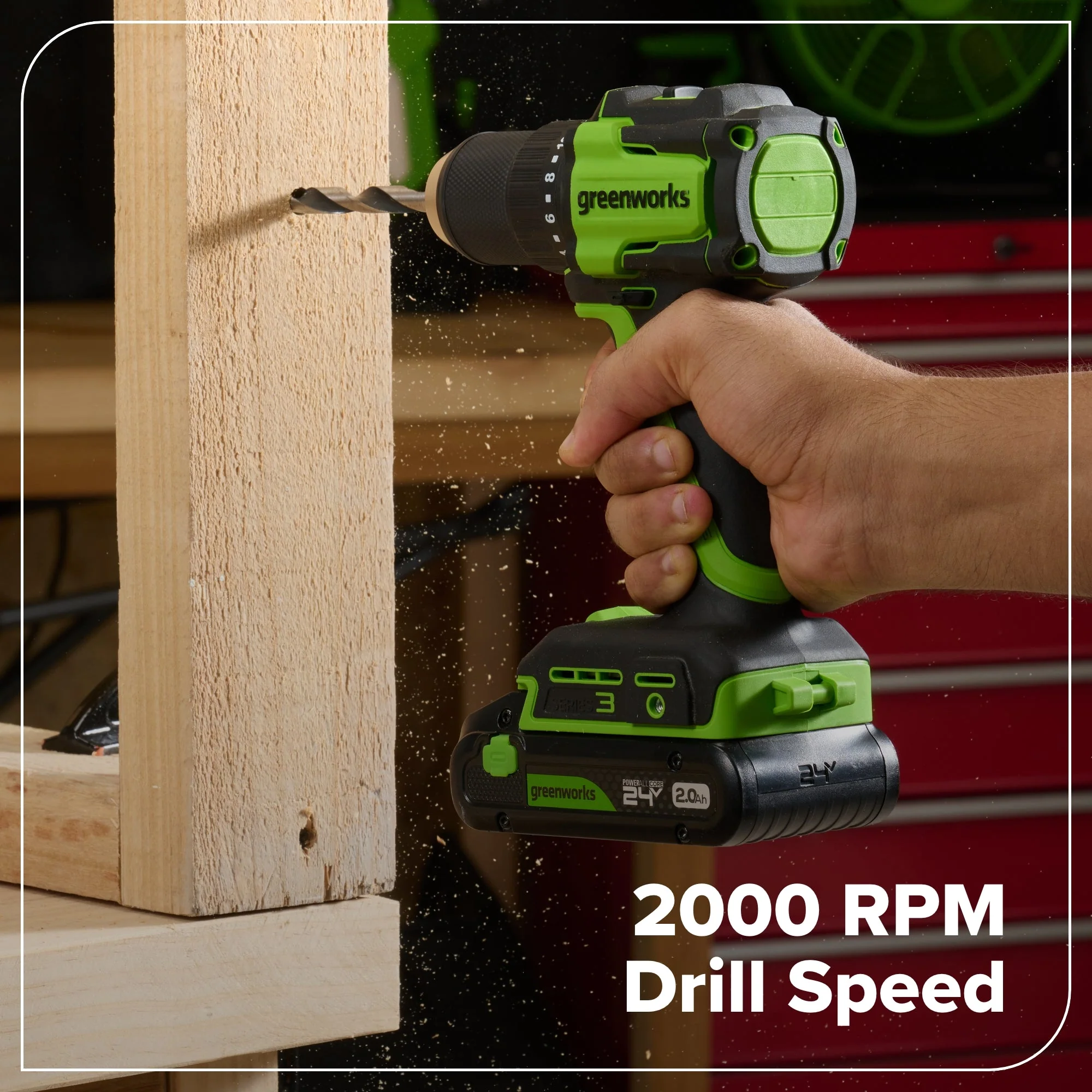 24V Brushless Power Tool 6PC Combo Kit: (2) 2.0 Ah USB-C Batteries and 30W Charger - Image 10