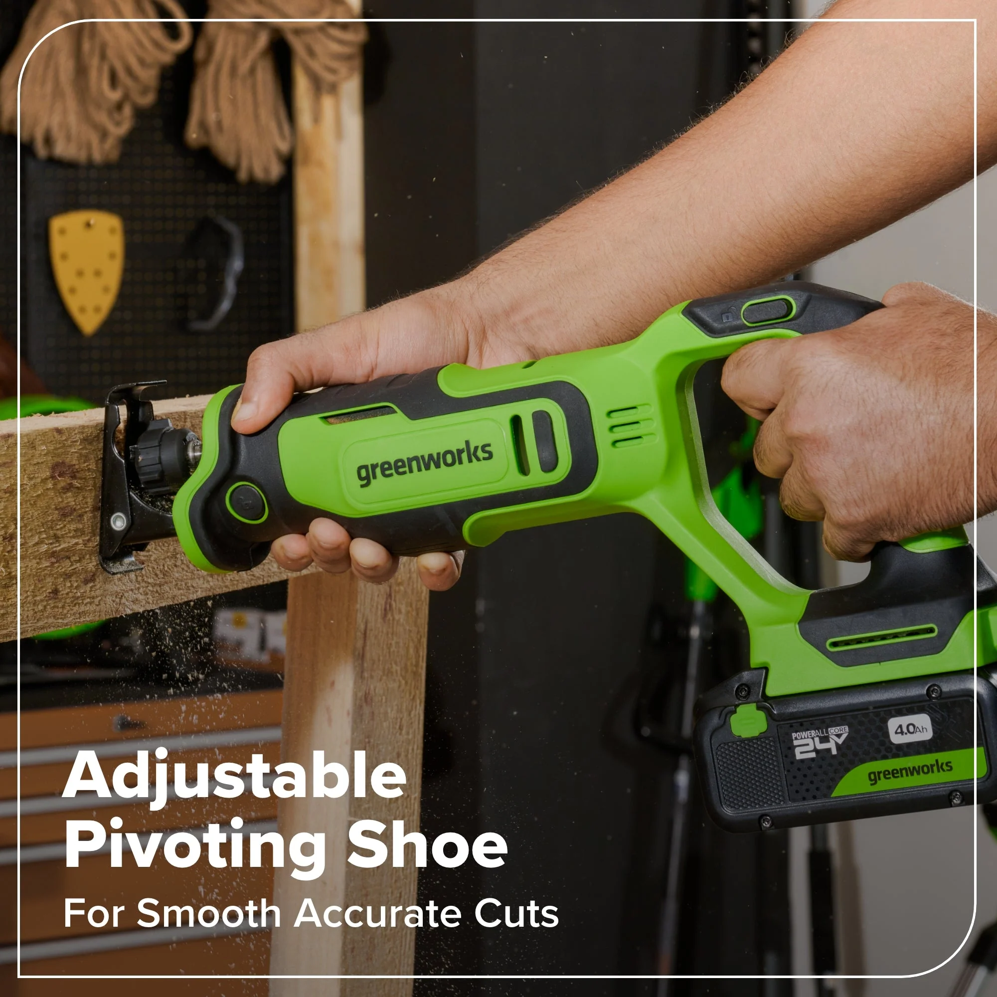24V Brushless Power Tool 6PC Combo Kit: (2) 2.0 Ah USB-C Batteries and 30W Charger - Image 21